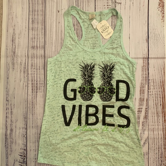 Exist Tops - NWT Good Vibes Razorback tank. Size L